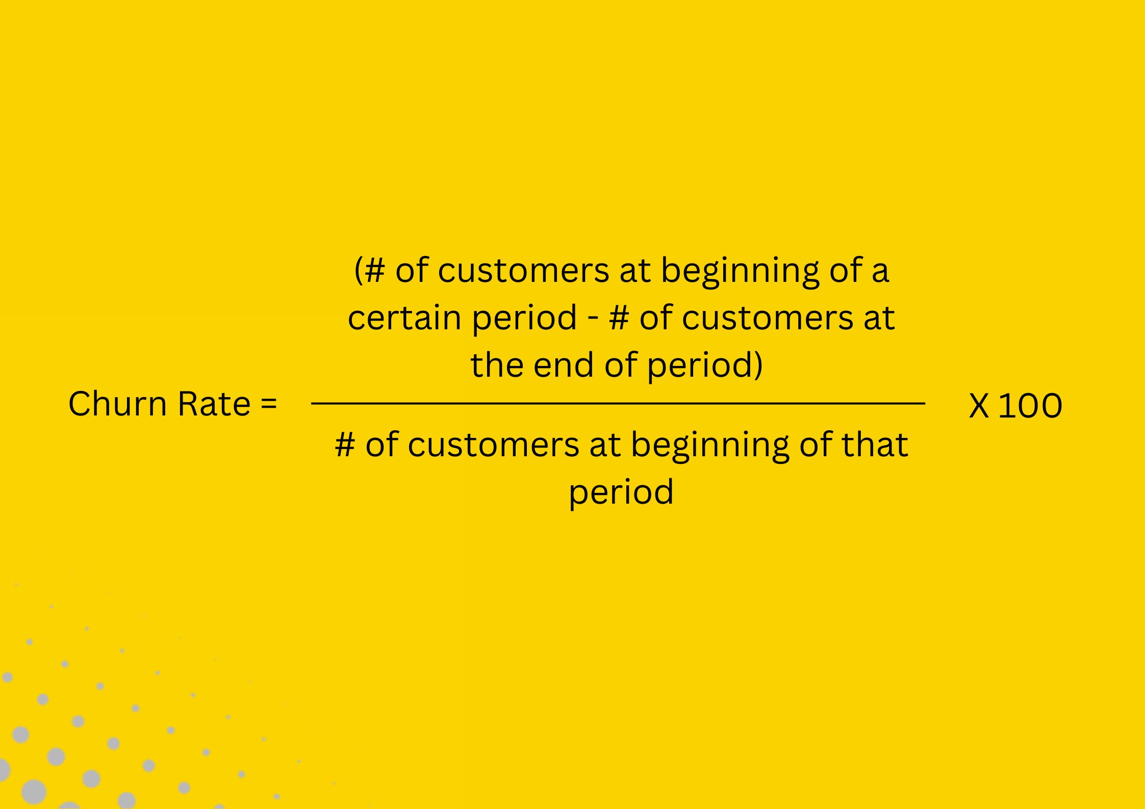 Repeat customer measurement churn rate